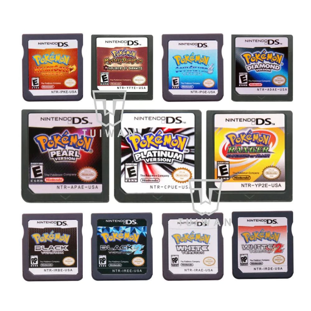 Игровой картридж консоль серия Pokmon черный белый золотой SoulSilver бриллиантовый жемчужный
