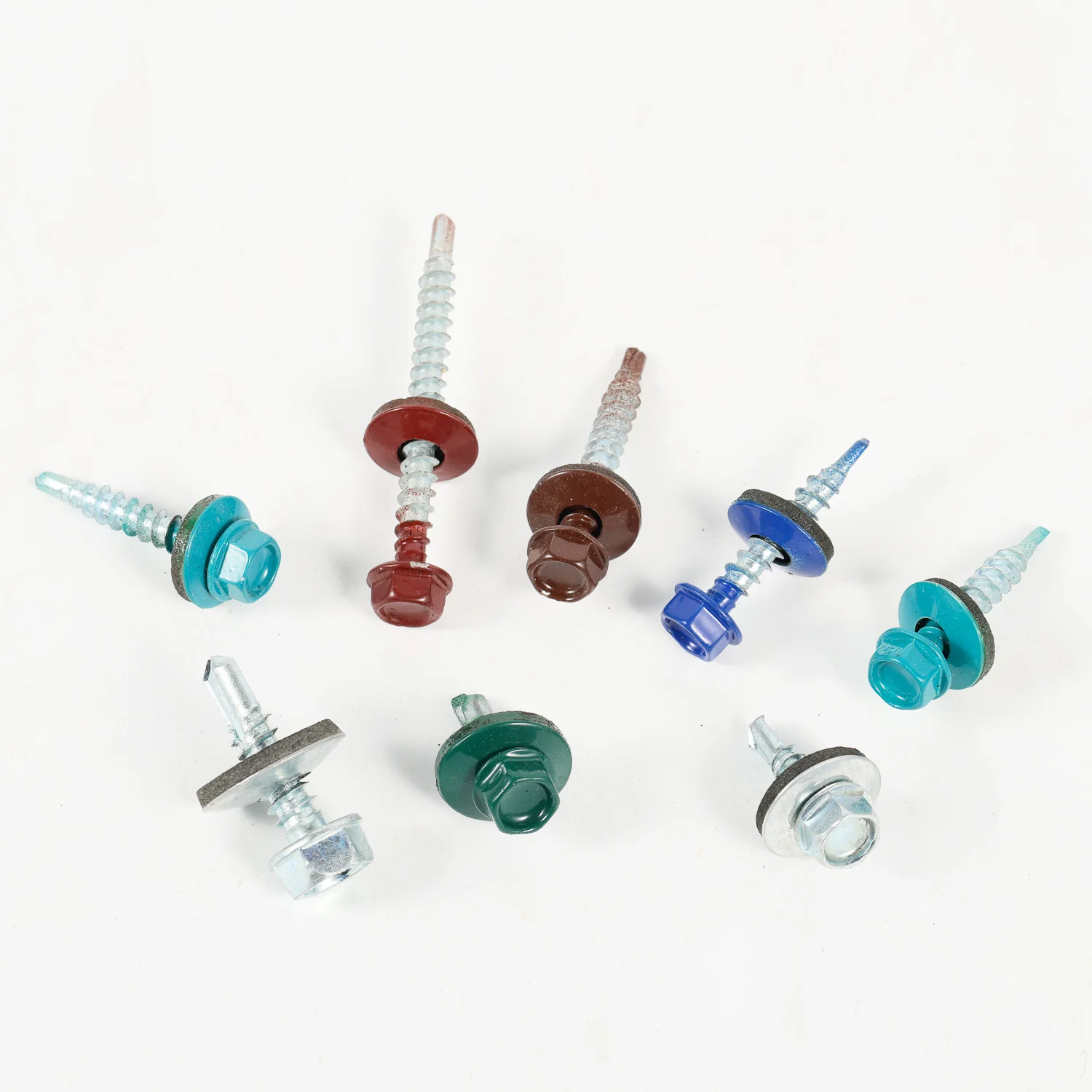 Custom Size Carbon Steel Brass Stainless Steel Self Drilling Hexagonal Head Screw DIN7504K Color Head Metal Roofing Screw