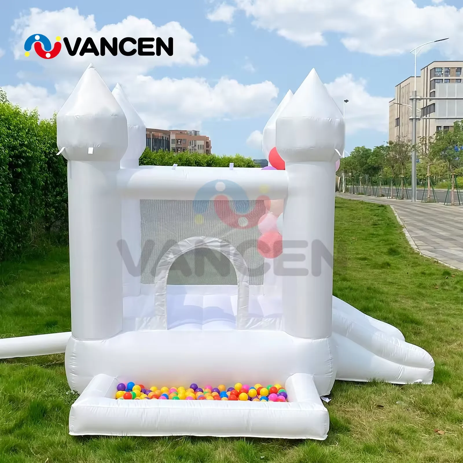 Wedding Bouncy House Kids Adult Party Event Jumping Castle Inflatable Bounce House with Slide and Ball Pit