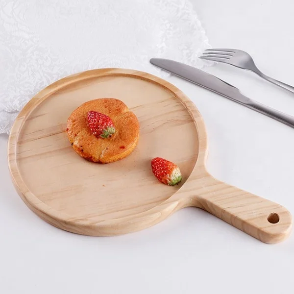 Professional Pine Solid Wood Pizza Cutting Board Pizza Serving Dish Paddle for Cooking Kit