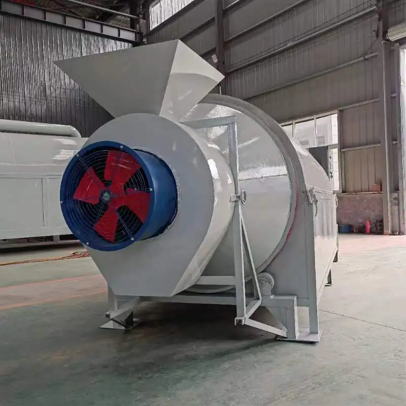 Industry Rice Peanut Manure Grain Chilli Bean Seed Pepper Maize Food Drying Rotary Drum Grain Dryer Machine Price