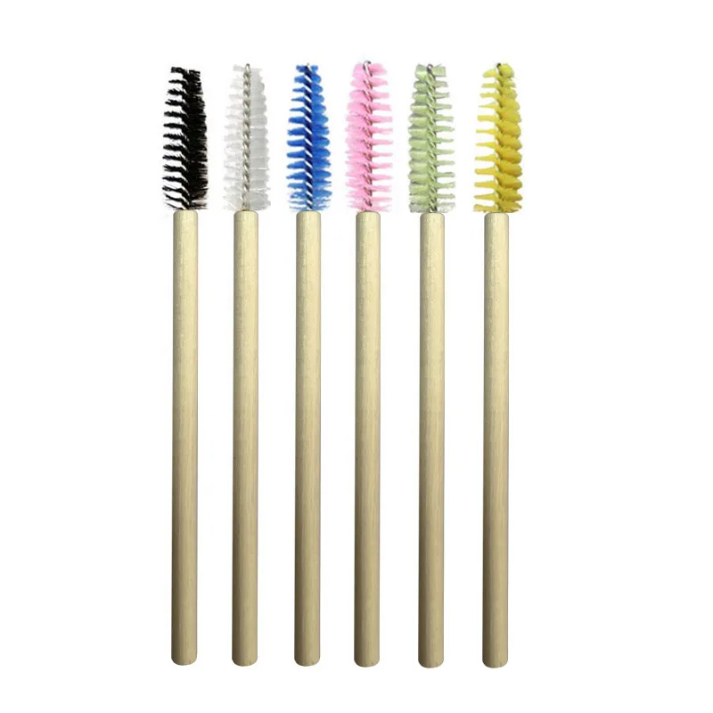 Eco-friendly Wooden Handle Disposable Lip Gloss Wand with Lint-free Applicator 25 Counts in Skylight Kraft Paper Envelope