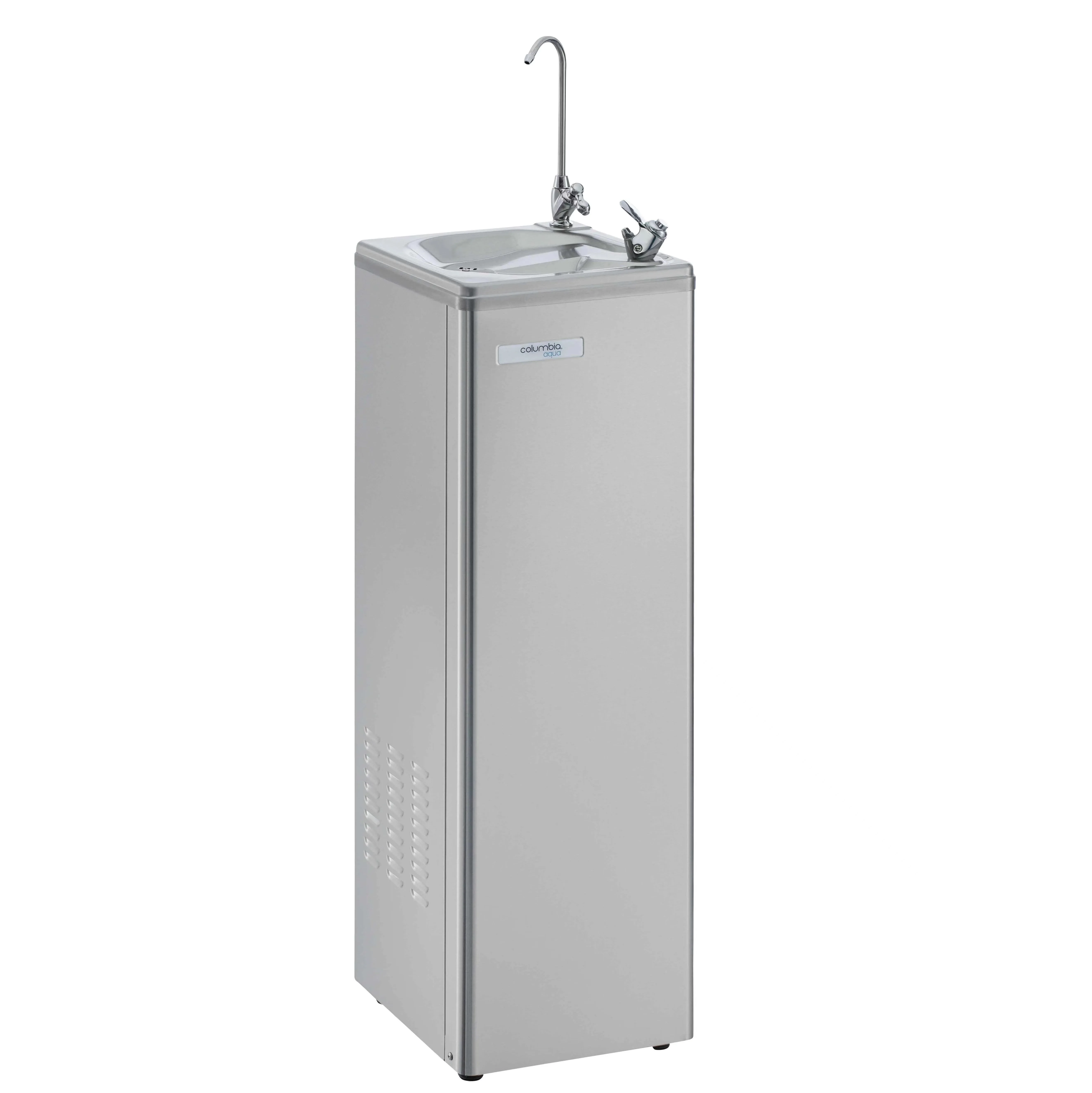 Public Free Stainless Steel Commerical Square Combination Squareline Bubbler Floor Drinking Fountain