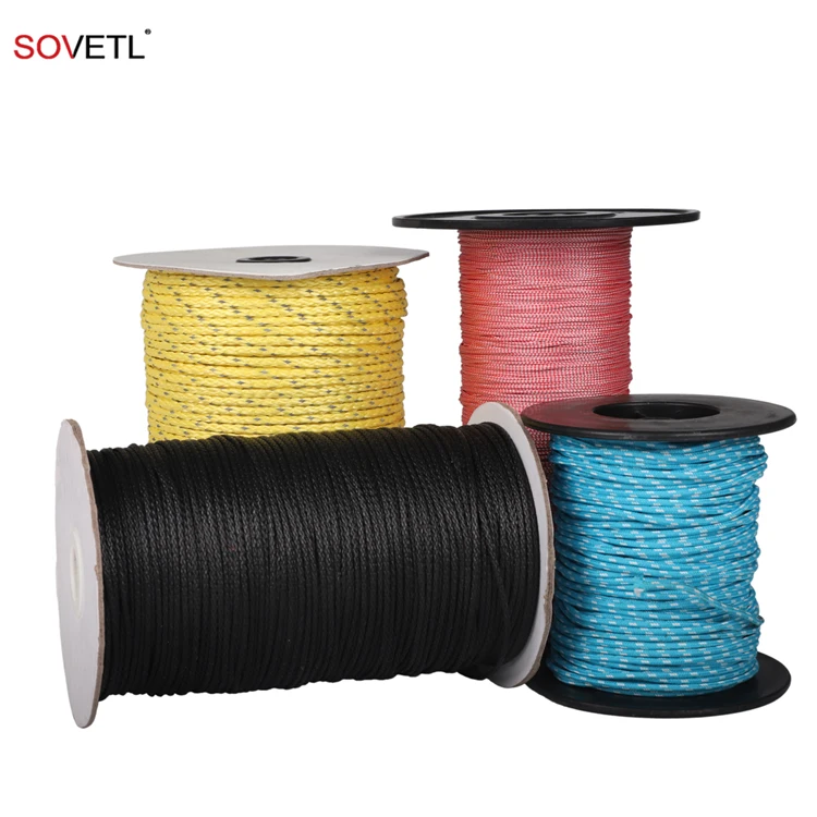 Customized 1-8mm uhmwpe fiber Braided Rope high strength uhmwpe clamping rope  For outdoor sport