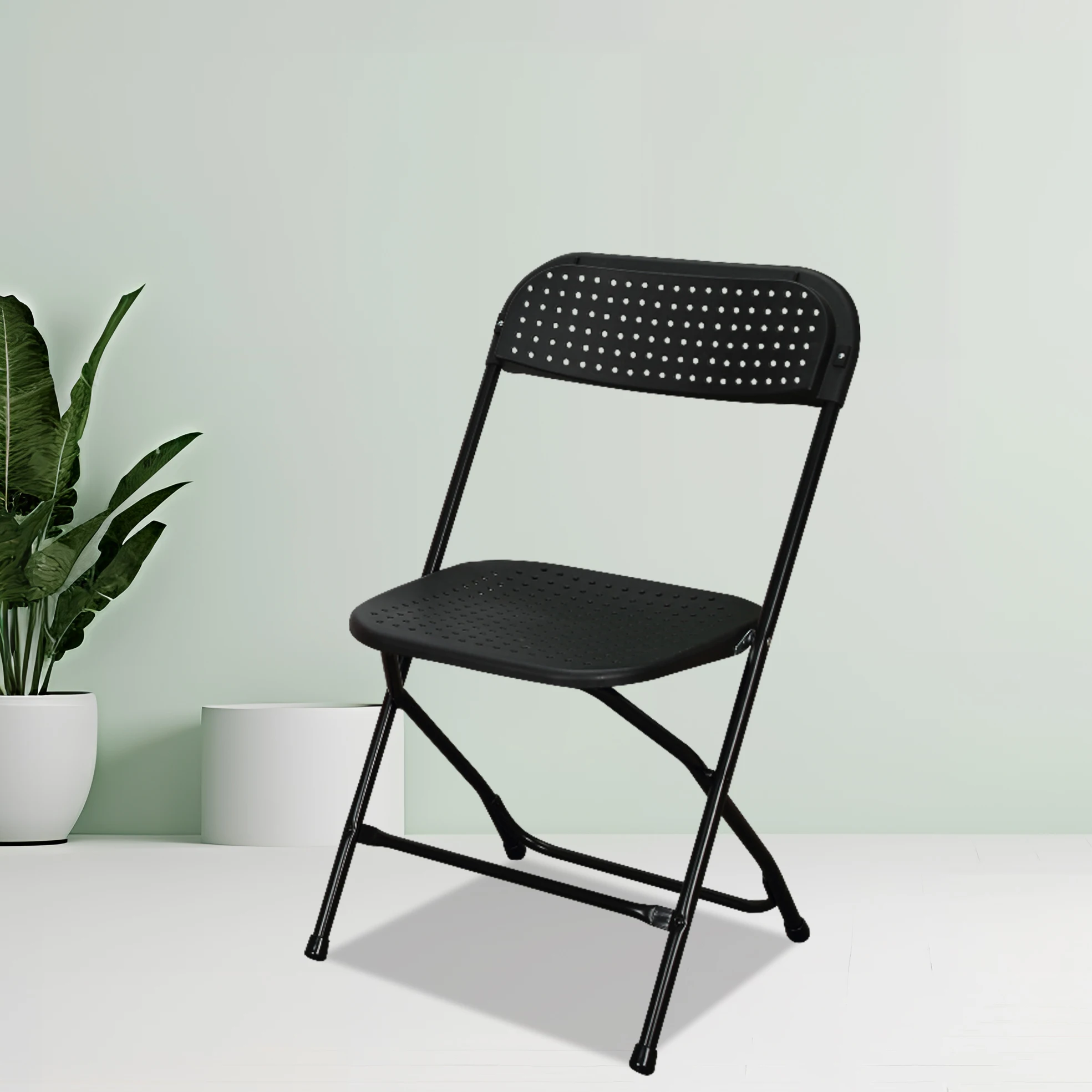 Wholesale Dining Restaurant Price Folding Chairs Metal Outdoor Chair with Padded Cushion for Events Party Home Outdoor