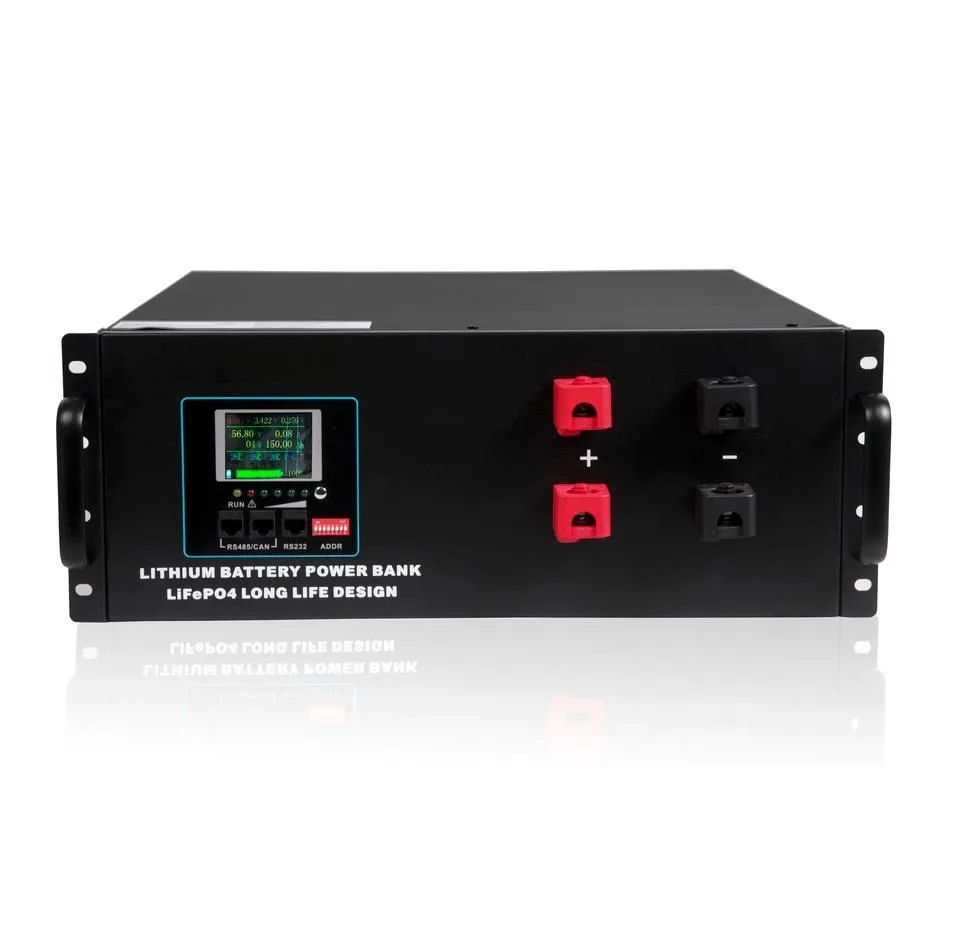 Солнечная литиевая батарея 48 в 100 Ач, литиевая батарея BMS, встроенная с ЖК-экраном RS232 RS485 банки