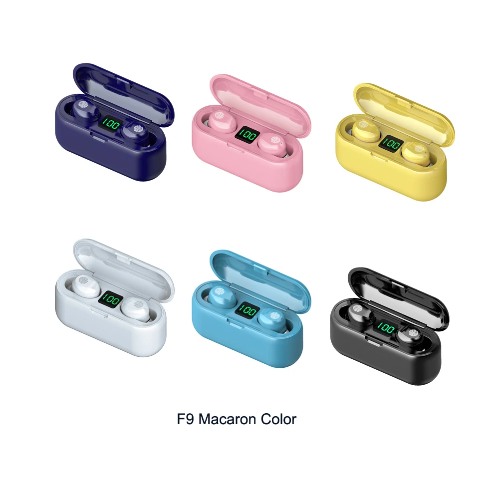 
 2021 наушники, аудиофоны наушники-вкладыши Tws с динамик наушники Amazon Auriculares Bluetooth беспроводная гарнитура наушники Макарон F9 5 5C F9-5C F9-5 F9  