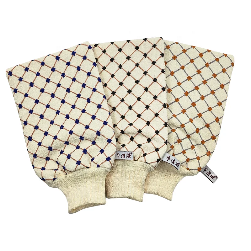 New Arrival Exfoliating Gloves Turkish Silk Exfoliating Bath Gloves Exfoliating Mitt Glove