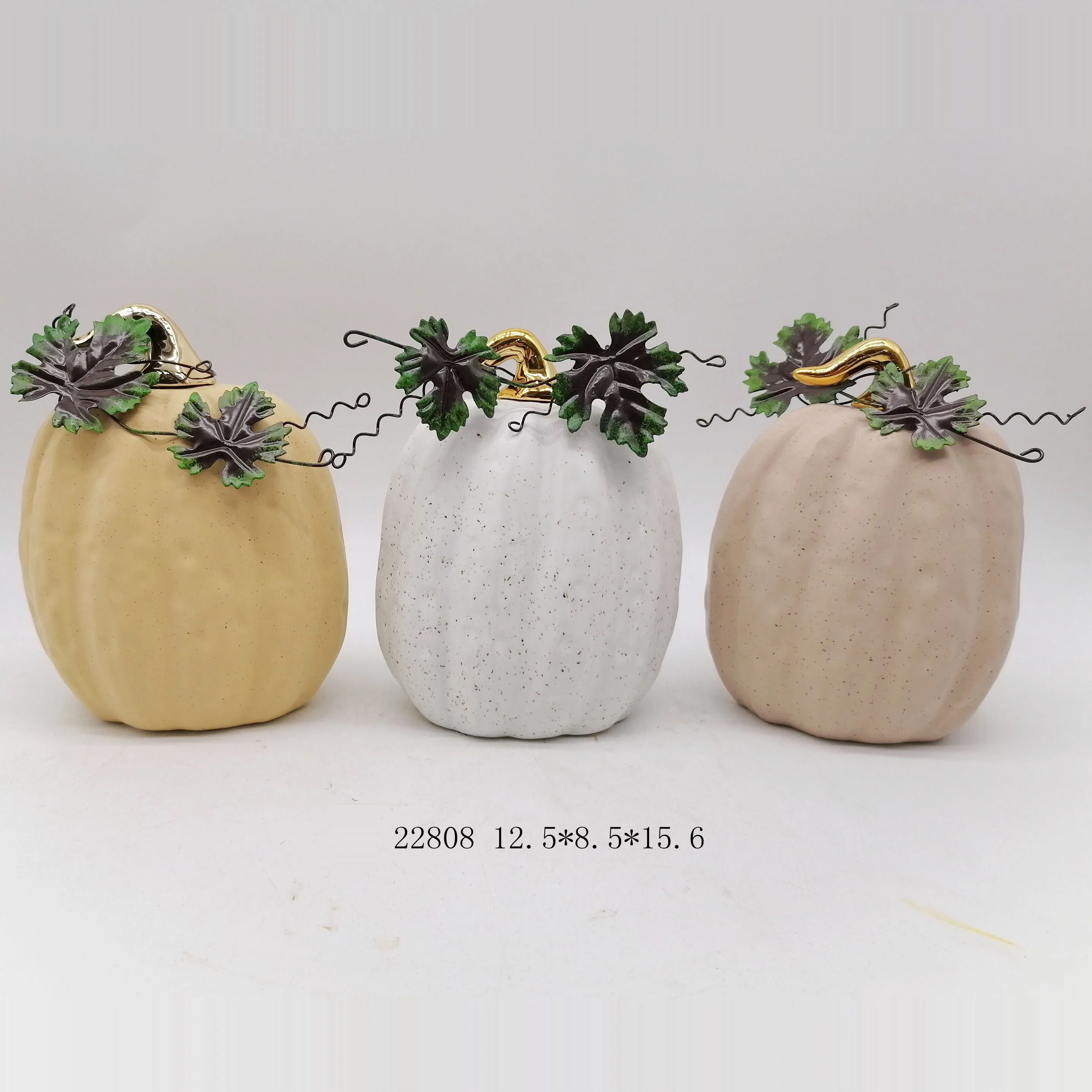 White ceramic pumpkins for halloween decoration