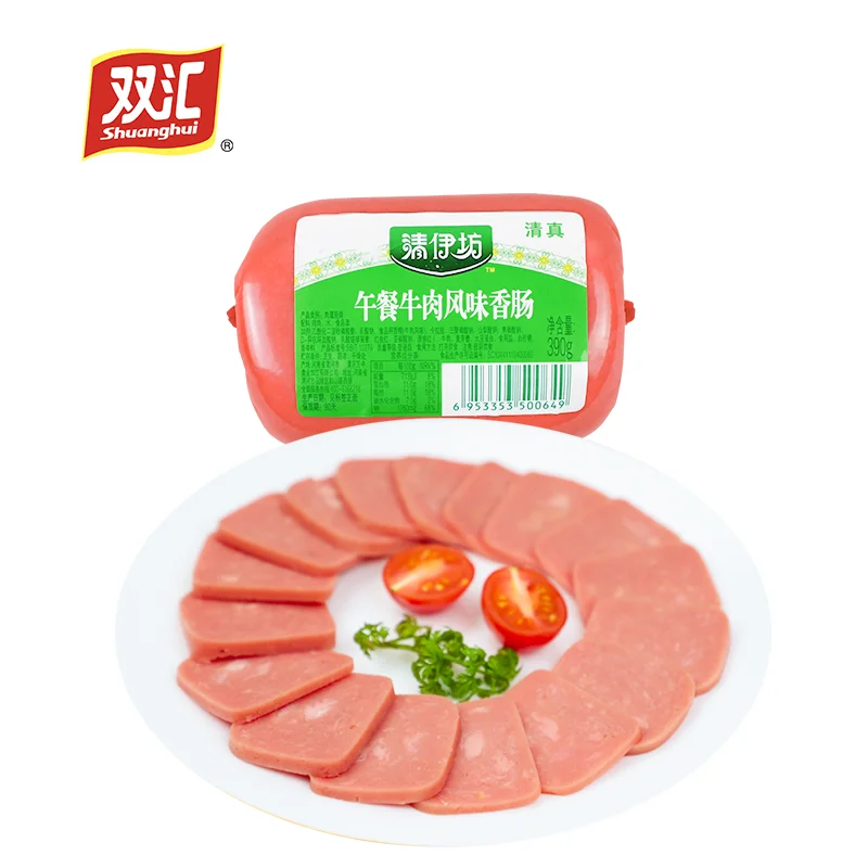 Shuanghui Халяль вкусные сэндвичи ГОВЯЖЬЯ ветчина колбаса открытая сумка готов съесть бургер Хлеб Суши завтрак нарезанный обед мясо