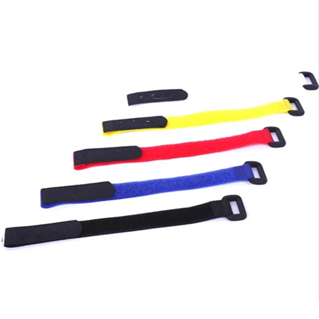 Logo printed 12 inch adjustable cable ties organizer fastener hook and loop strap with plastic buckle