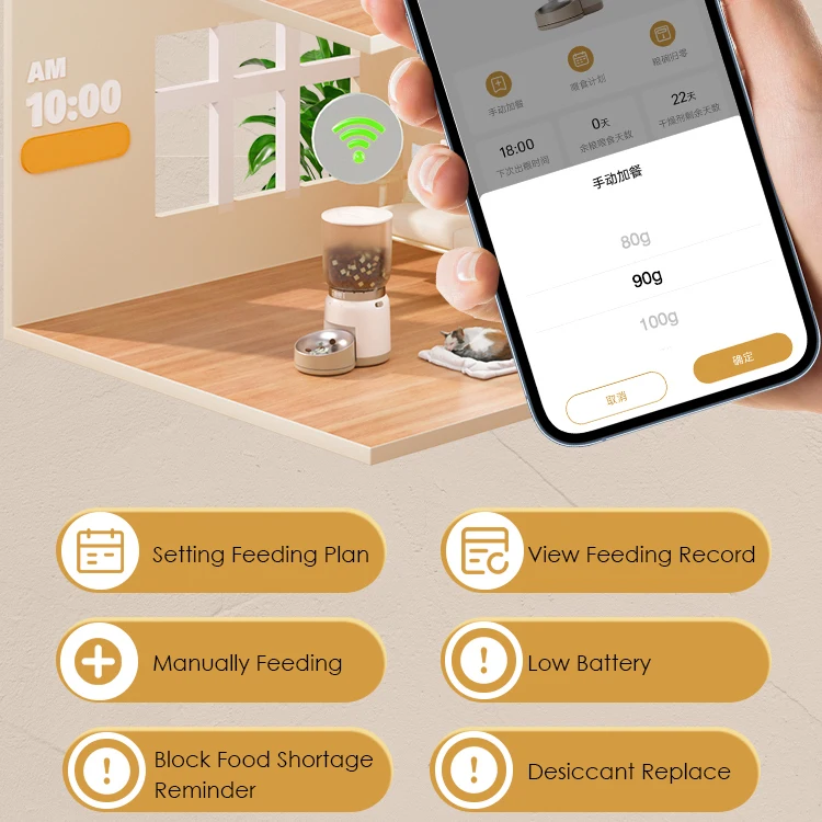 2024 Pet Food Smart Automatic Pet Feeder For Dogs Feeder Dispenser Small Animals Dropshipping Dog And Cat Products Hot Selling