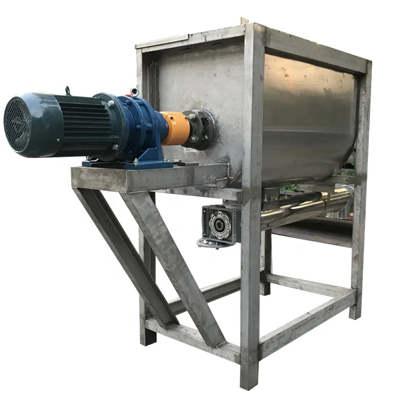 Industrial powder mixer machine dry powder ribbon mixer horizontal made in China