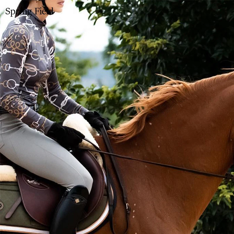 SF Horse Riding Competition Shirt Equestrian Long Sleeve Base Layer Racing Tops Unique Sublimation