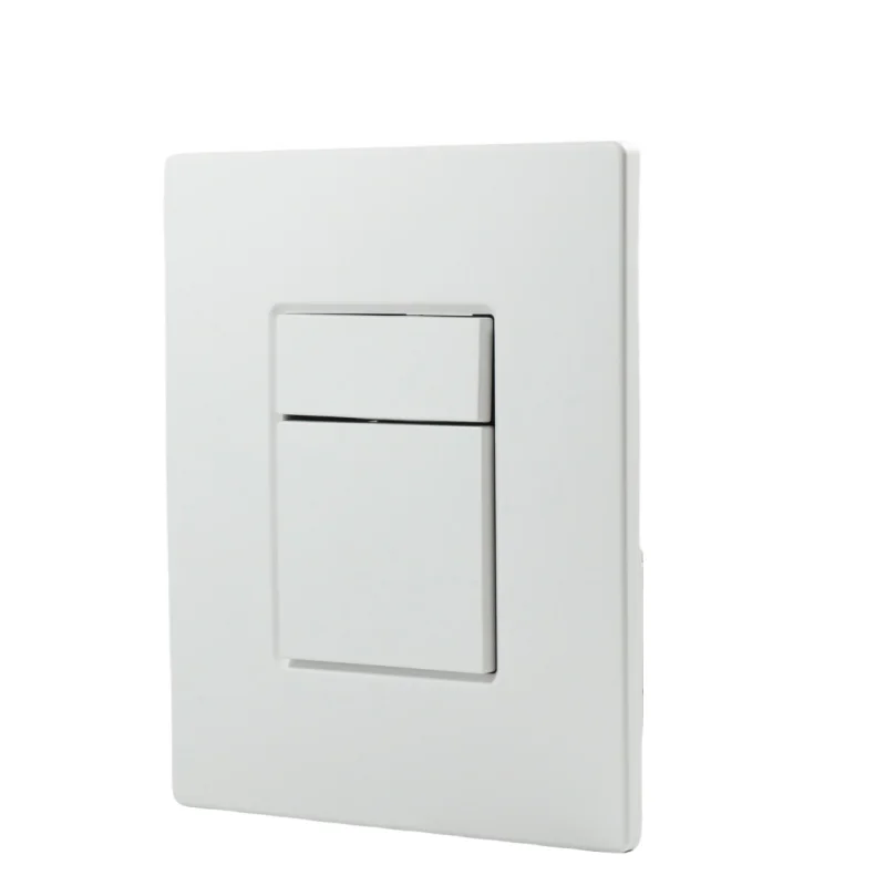 White Flush plates toilet tank dual push button rectangle flush button plate