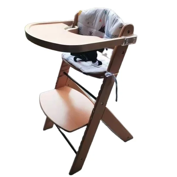 Baby Folding High Chair Portable Dining Table Suitable For Babies High Chair With Cushion
