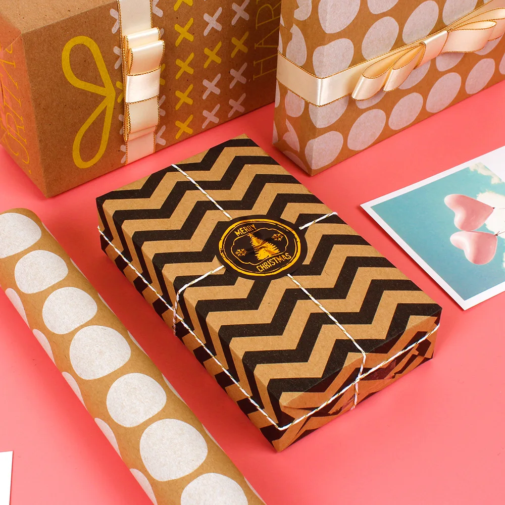 The New High-grade Kraft Wrapping Paper Cutter Wood Pulp Craft Paper Offset Printing Accept Customized Logo Virgin Chemical Pulp