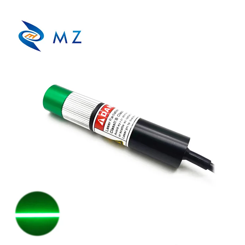 Laser Equipment Parts Adjustable Focusing D16mm 520nm 50mW Glass Lens CW Industrial Machine Green Line Laser Module
