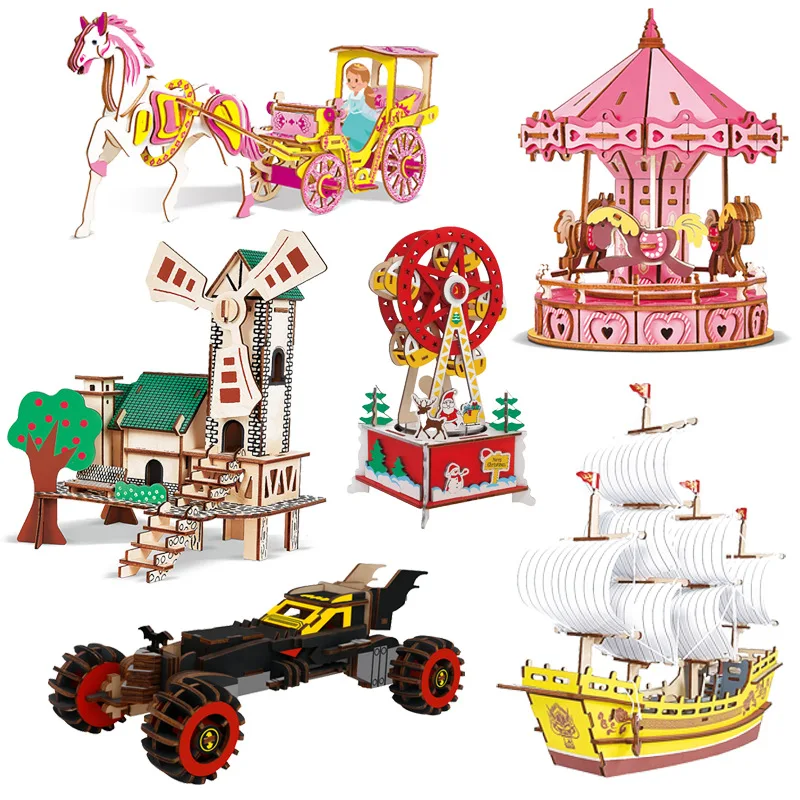 Factory wholesale intellectual brain puzzle 3D simulation model manual assembly building blocks and decorative toys