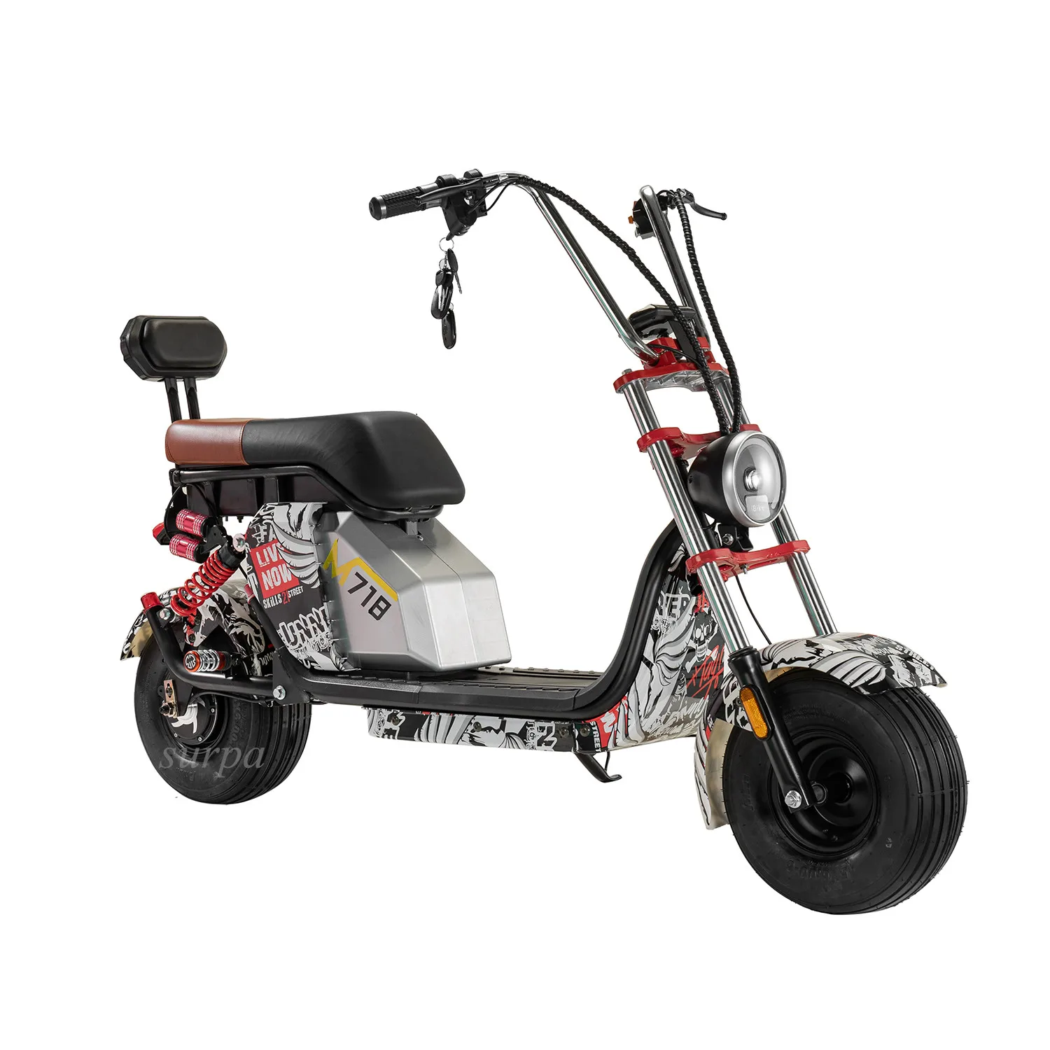 1000w 48v12ah/20ah lithium battery mini citycoco  fat tire electric scooters for kids/electric snow scooter