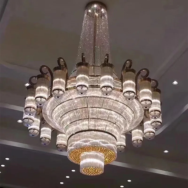 large pendant light hotel lobby church custom new luxury k9 pendant lights giant empire crystal chandeliers