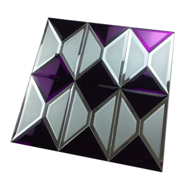 30x30cm Glass Mosaic Mirror Tile Art Deco Style Wall Decor Square Modern Rectangle 4mm Interior Wall Float Foam Carton 30% TT
