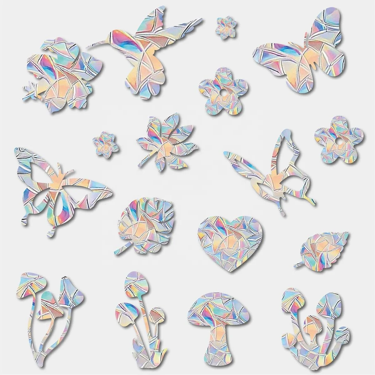 Стеклянные наклейки с призмой