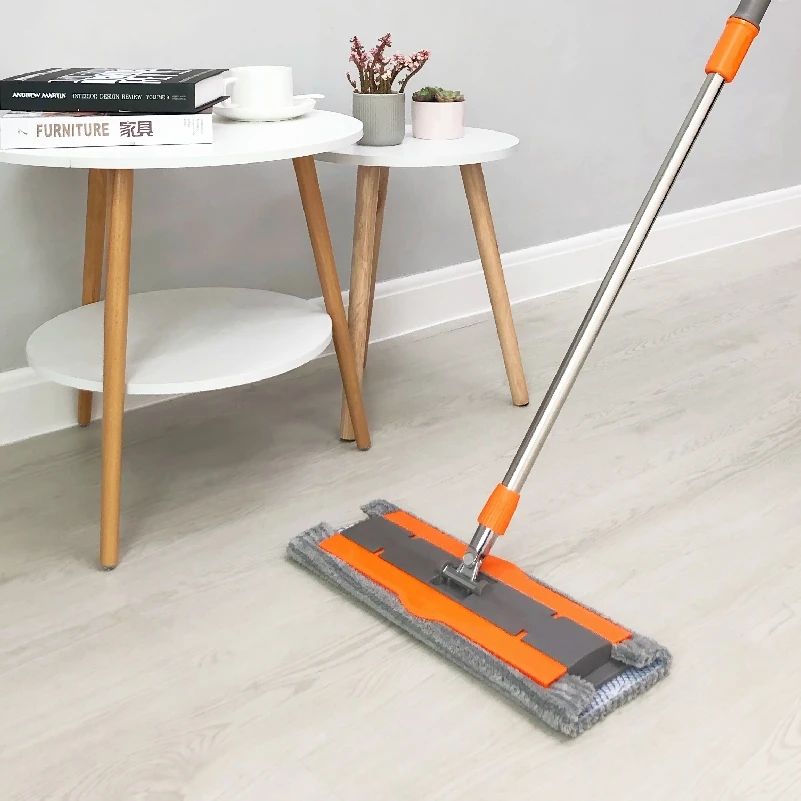OEM household lazy hands-free floor cleaning Clip-on flat mop
