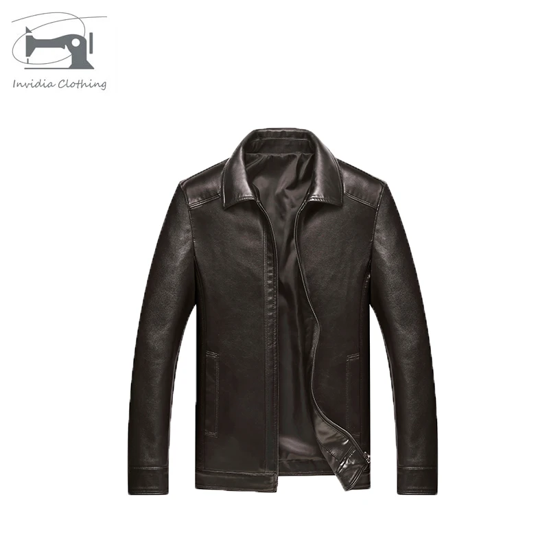 New Styling Customizable Fashion Cheap Black Casual Slim Fit Leather Bomber Jackets For Men