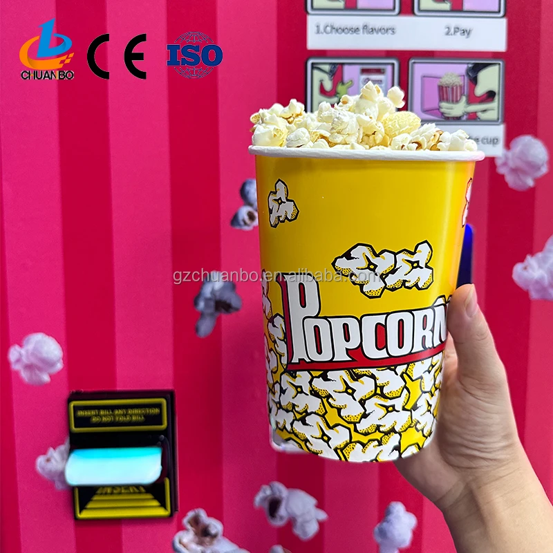 Chuanbo Technology Manufacture Best Sale Full Automatic Popcorn Maker Movie Theater /Bar/Popcorn Making Vending Machine