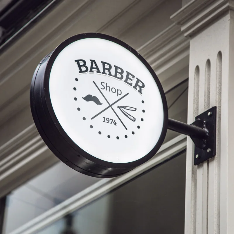 Outdoor Round Acrylic Light Box Sign Display Led Lightbox Wall Metal Frame Signage Signboard 3d Letter Advertising Sign Board