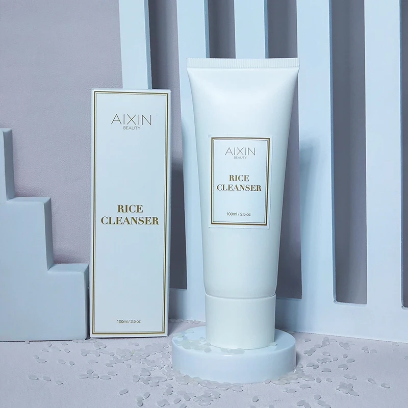 OEM 100ML Rice Water Cleanser Glycolic Acid Cleanser Reduce Breakouts Deep Pore Clean Brightens Skin Tone Rice Cleanser