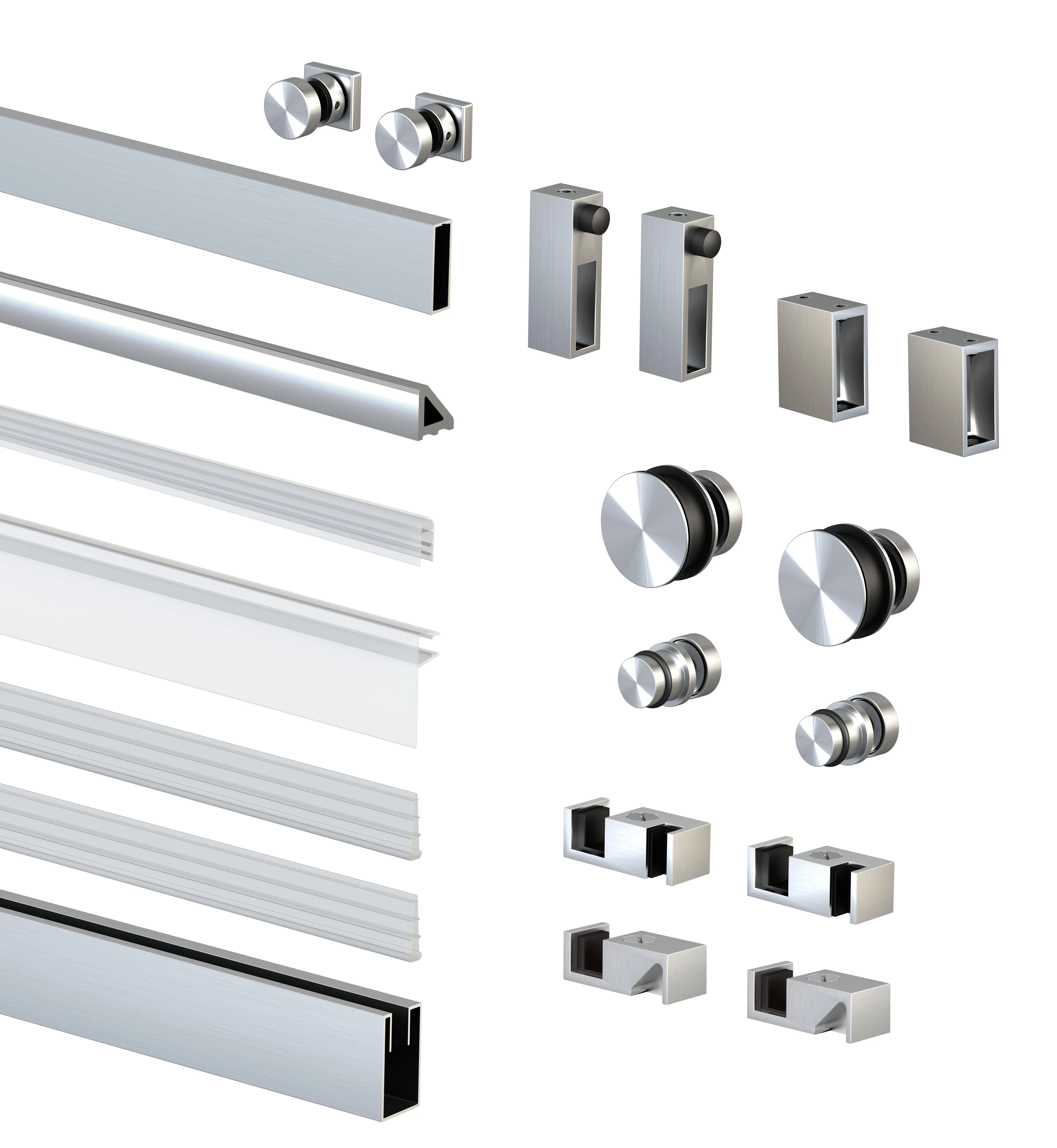 Durability Frameless Tempered Glass Shower Room with Stainless Steel Barn Sliding Door Hardware