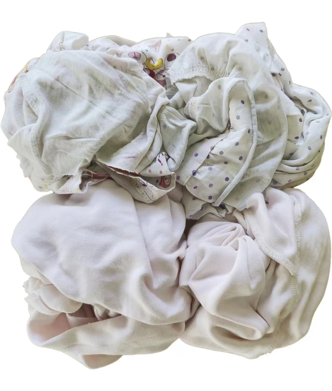 High Absorption Industrial Cleaning Cloth Rags Light Color Recycled Cotton T-Shirt Rags Strong Used for Cleaning