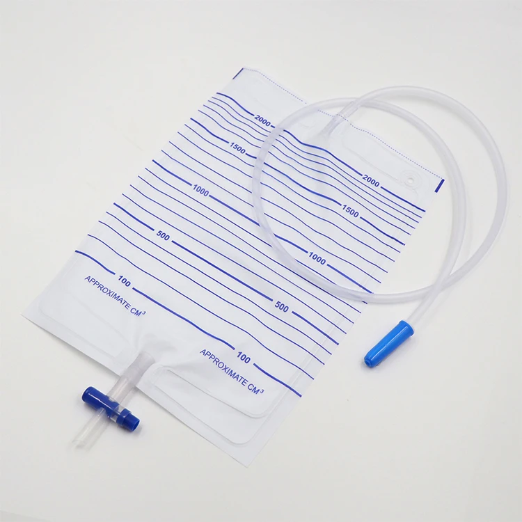 Cheaper Disposable Medical Plastic Urine Bags With T Valve Outlet