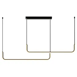 simple remote control bar restaurant tea house LED line lamps minimalist smart creative modern chandelier