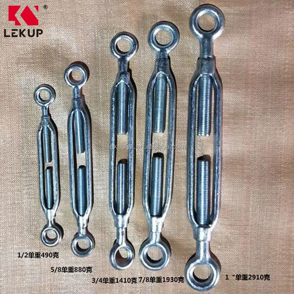 JIS Type Cable Turnbuckle Galvanized Frame Turnbuckle with Eye and Eye Heavy Duty Turnbuckle for Cable Wire Rope Tension