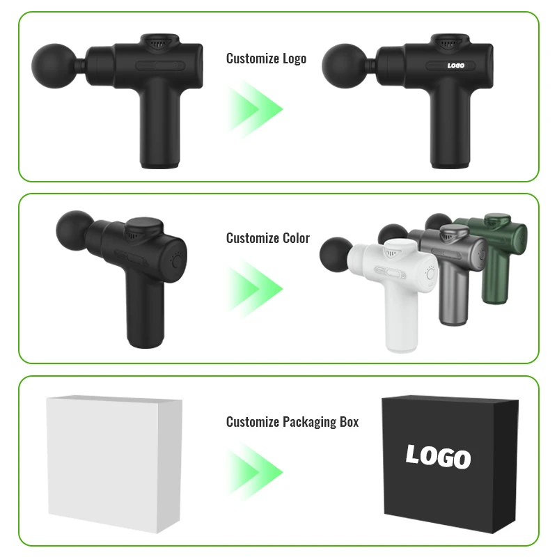 Mini Electric Percussion Vibration Full Body Massager Deep Tissue Fascia OEM Muscle Massage Gun