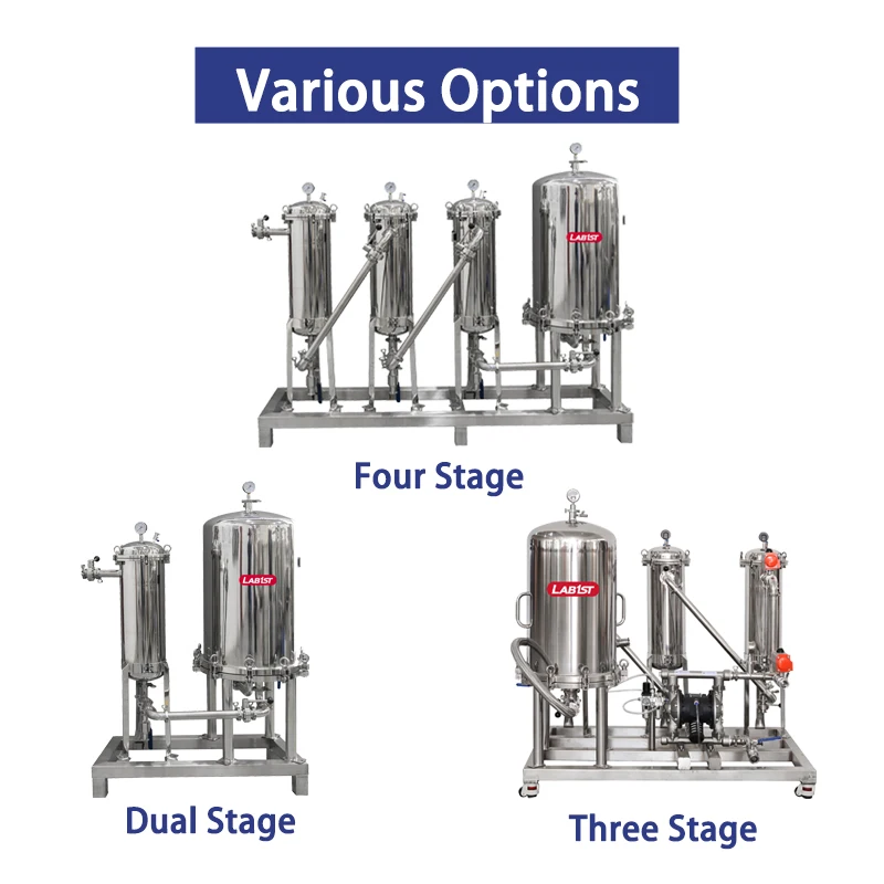 Stainless Steel Vacuum Multistage Filter Filtration System Chemical Separation Equipment For Plant Oil Filtration