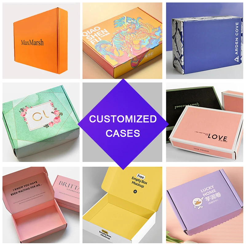 Custom logo print airplane box corrugated paper mailer cosmetic hat clothing shipping boxes bulk cardboard for packaging