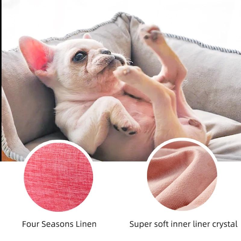 Wholesale Luxury Washable Memory Foam Calming Dog Pet Bed Soft Cat Pet Sofa Beds