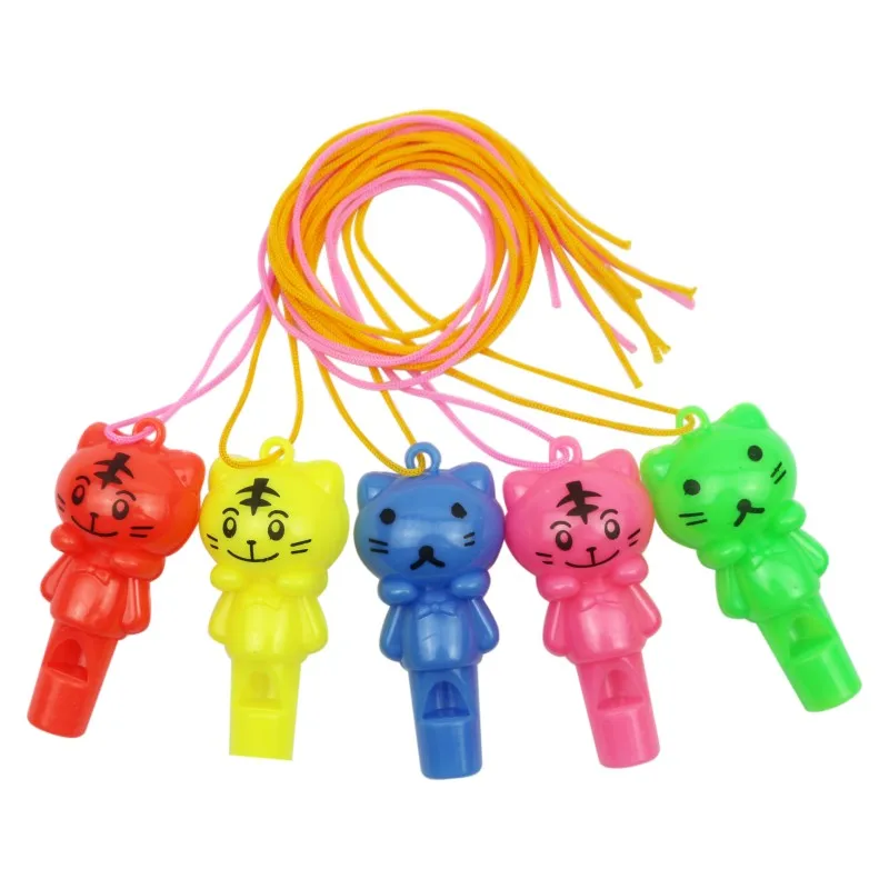 Factory Direct New Little Tiger Cartoon Pattern Plastic Big Whistle 6128 Portable with Directives Wholesale Available