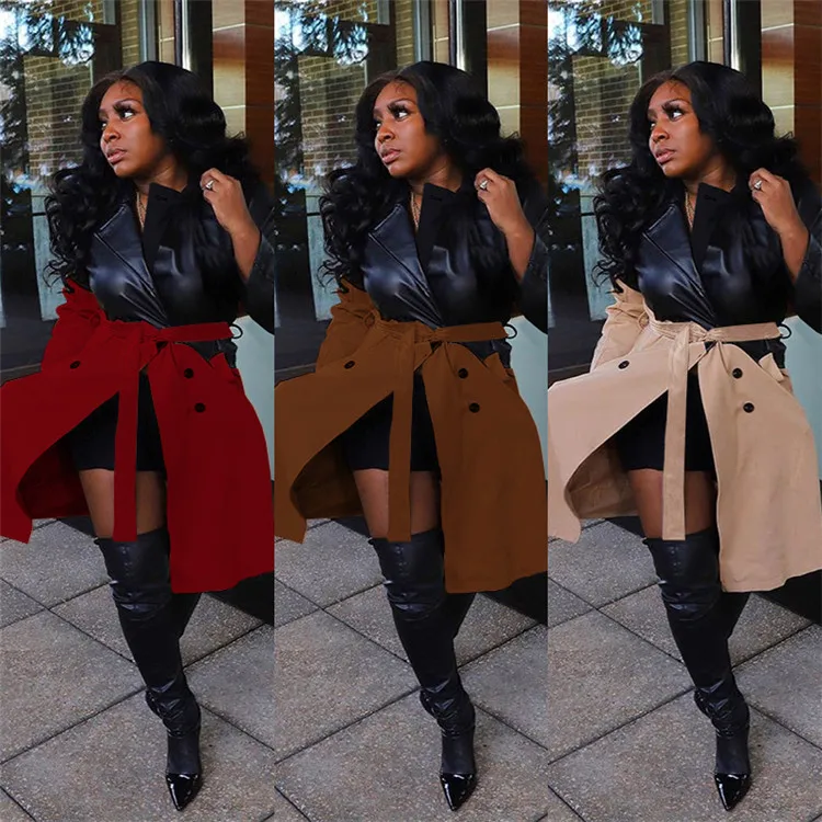 wholesales color blocking plus size women jackets and coats 2021