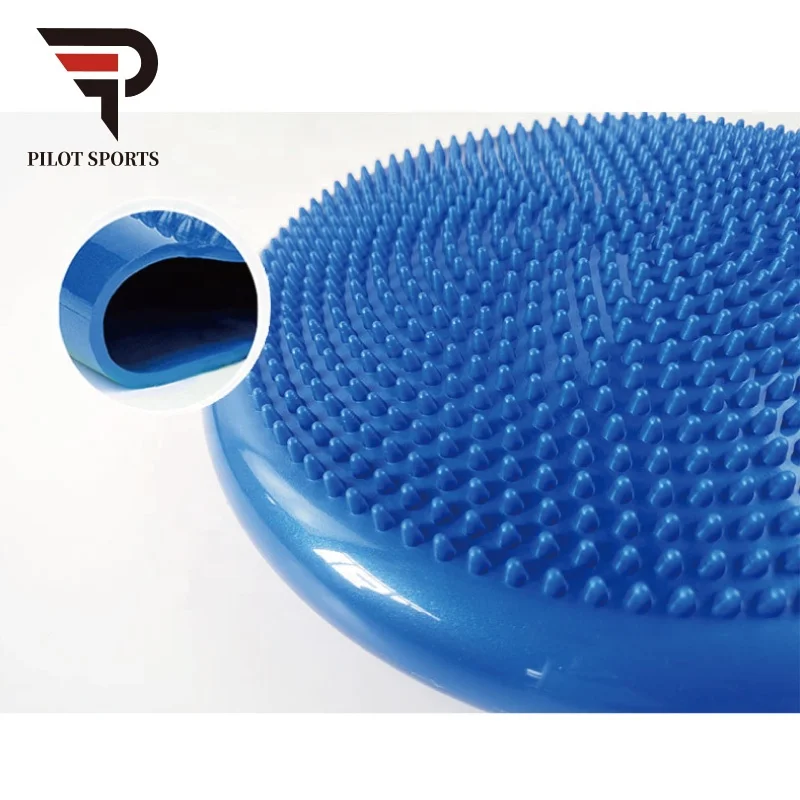 Pilot Sports Inflatable Exercise Durable Gym Yoga Pilates Balance Cushion Massage Balance Pad Yoga Balance Cushion Board