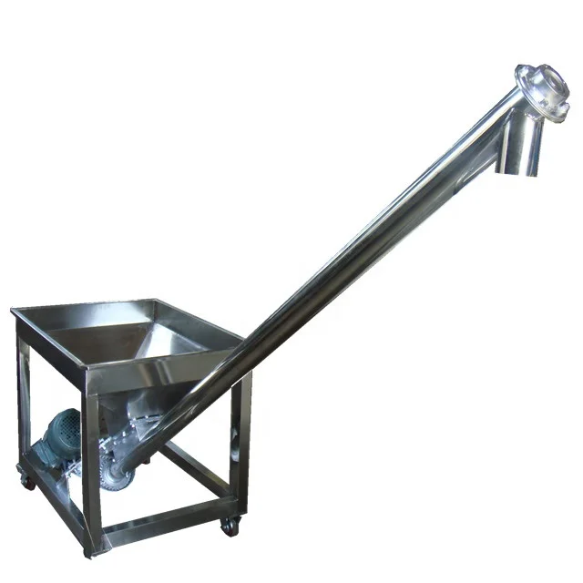 fully automatic Stainless steel plastic granules Powder inclined screw conveyor feeder machine