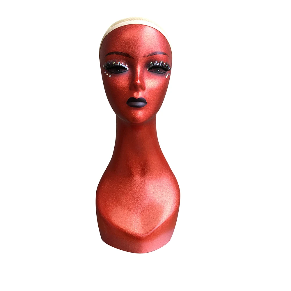 Fashion lifelike European model head wigs jewelry display make up female manikin mannequin heads without shoulder for sale