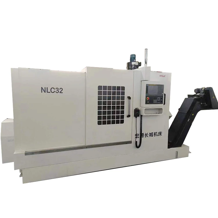 Fanuc Controller Precision  Cnc Lathe Hydraulic Chuck Cnc Lathe With Power Turret