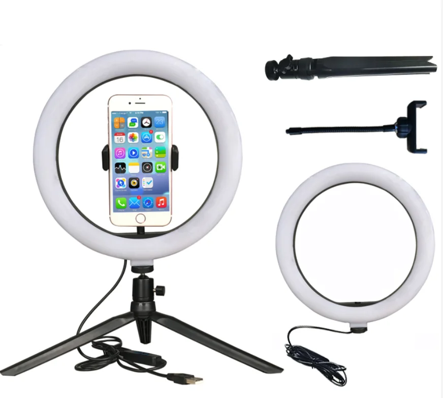 2021 Hot Selling selfie ring light with tripod stand with small  remote control for photography
