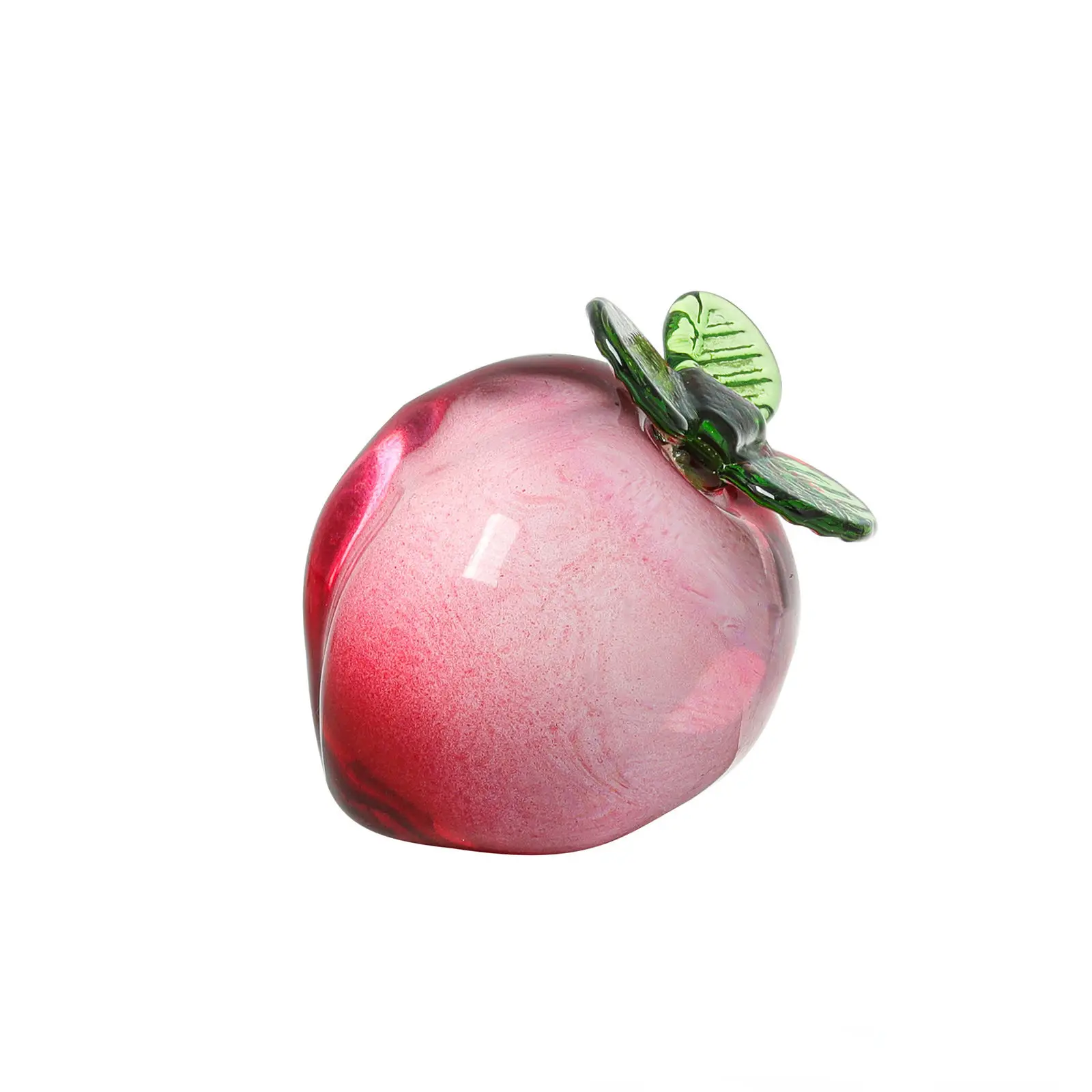 DIY Glass Peaches Ornament Statue Strawberry Paperweight Pepper Apple Pumpkin Diamond Wedding Deco Party Grape Fruit Figurine