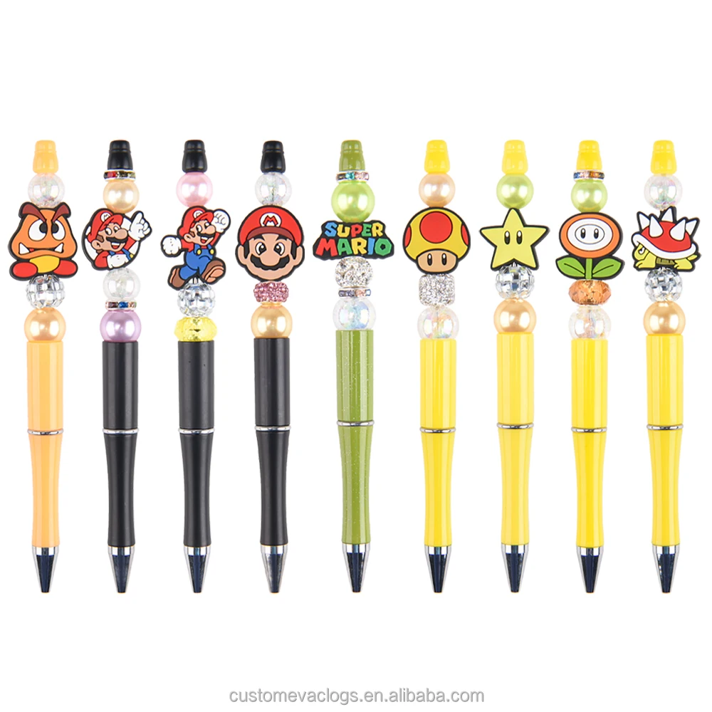 new brand minecraft focal beads football team taylor  bad bunny karol g one piece selena silicone focal beads for pen making